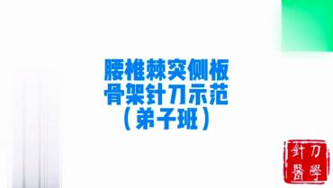 腰椎棘突侧板骨架针刀示范视频封面