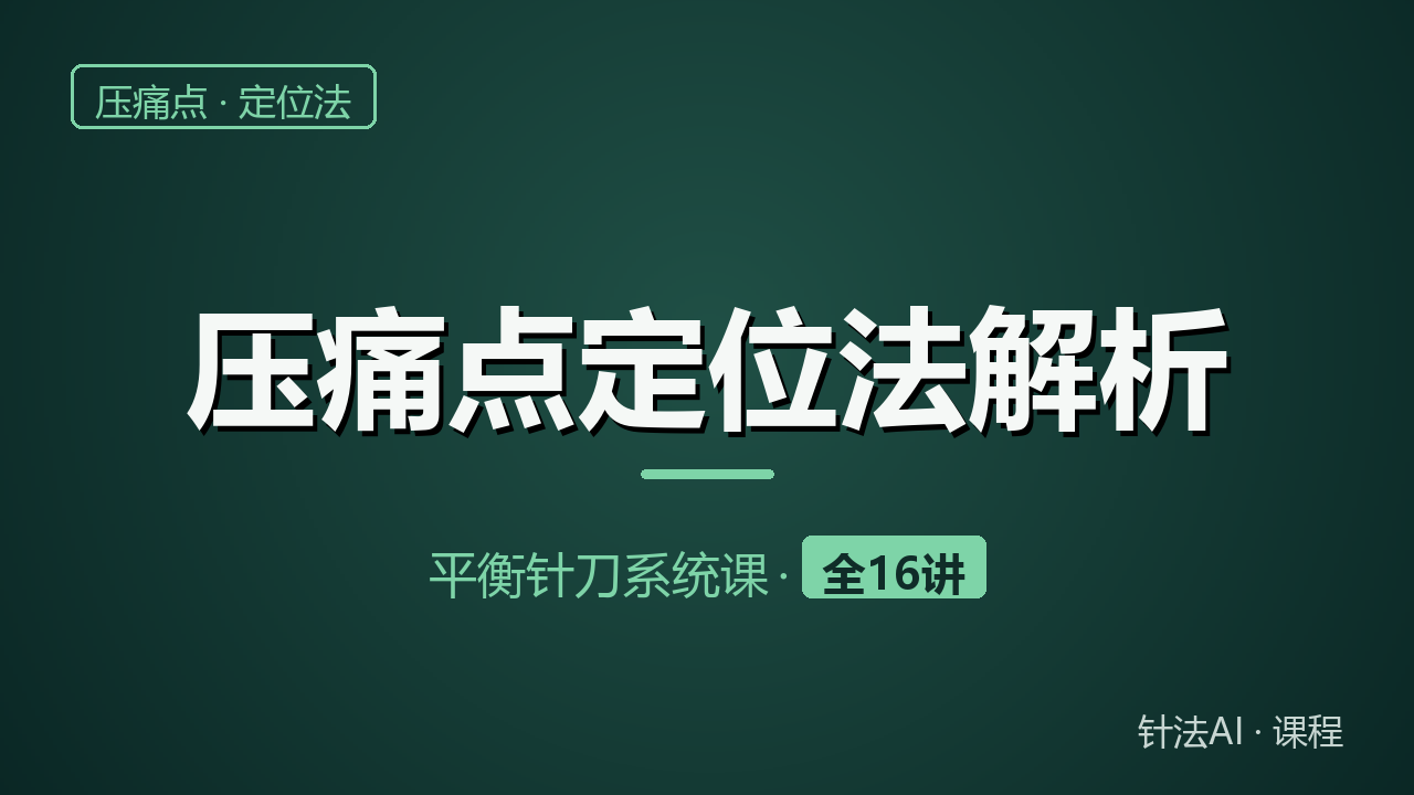 压痛点定位法解析(全16讲)课程封面